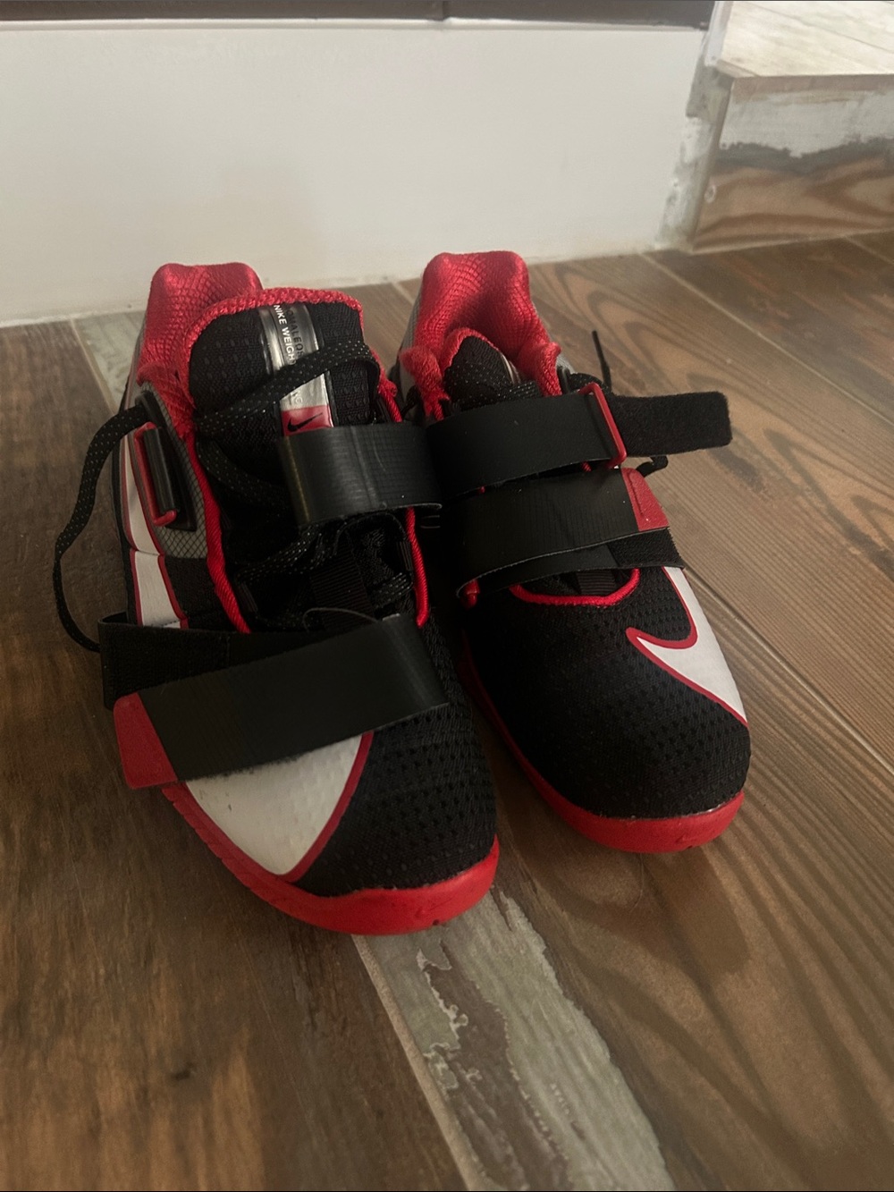 Nike Black, Red & White Romaleos lifters